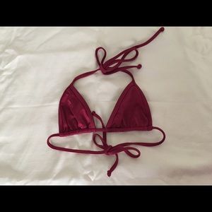 Red burgundy bikini top only dippin daisy brand
